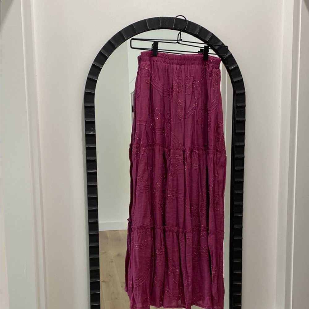 Maxi Fuchsia Tier Skirt